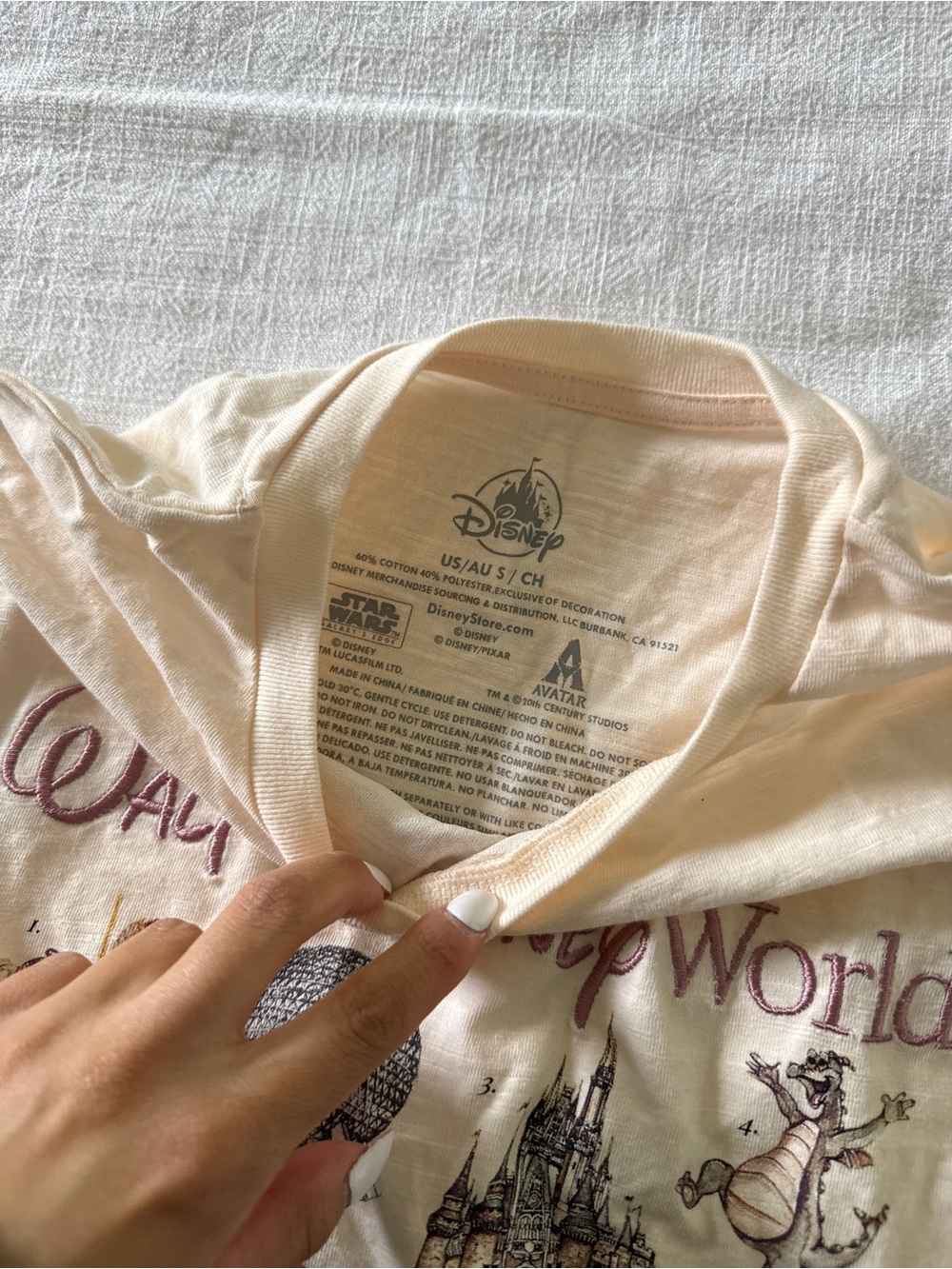 Disney Graphic Tee in Light Peach/ Cream - Picture 3 of 3